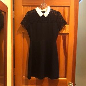Black Dress White Collar S